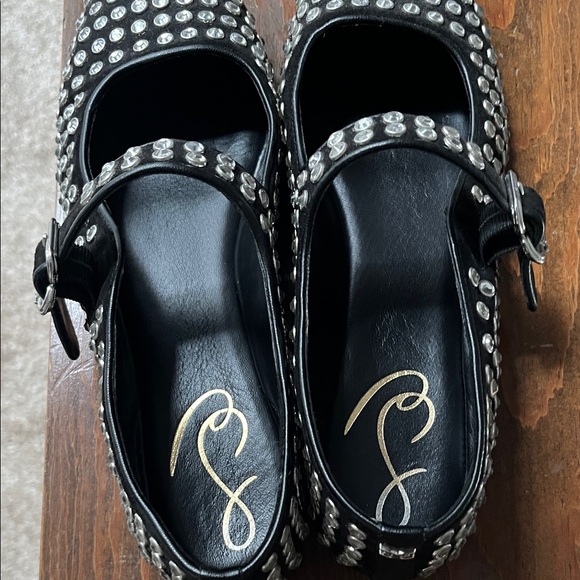 Sam Edelman Black Studded Flats - Picture 4 of 7